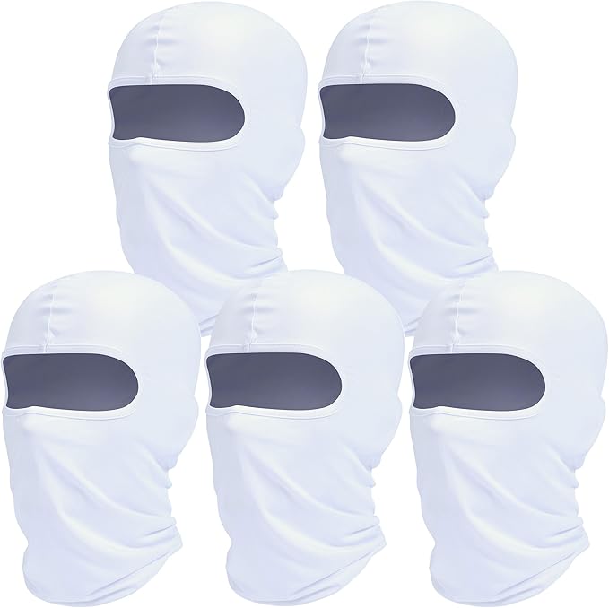 Balaclava Ski Mask, 5 Pack Neck Gaiter Motorcycle Scarf Summer Cooling UV Protector Men/Women