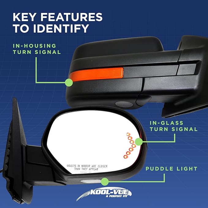 5115046AM For COMPASS 07-17/PATRIOT 14-15 MIRROR RH, Power, Manual Folding, Heated, Textured, w/o Auto Dimming, BSD, Memory, and Signal Light CH1321262