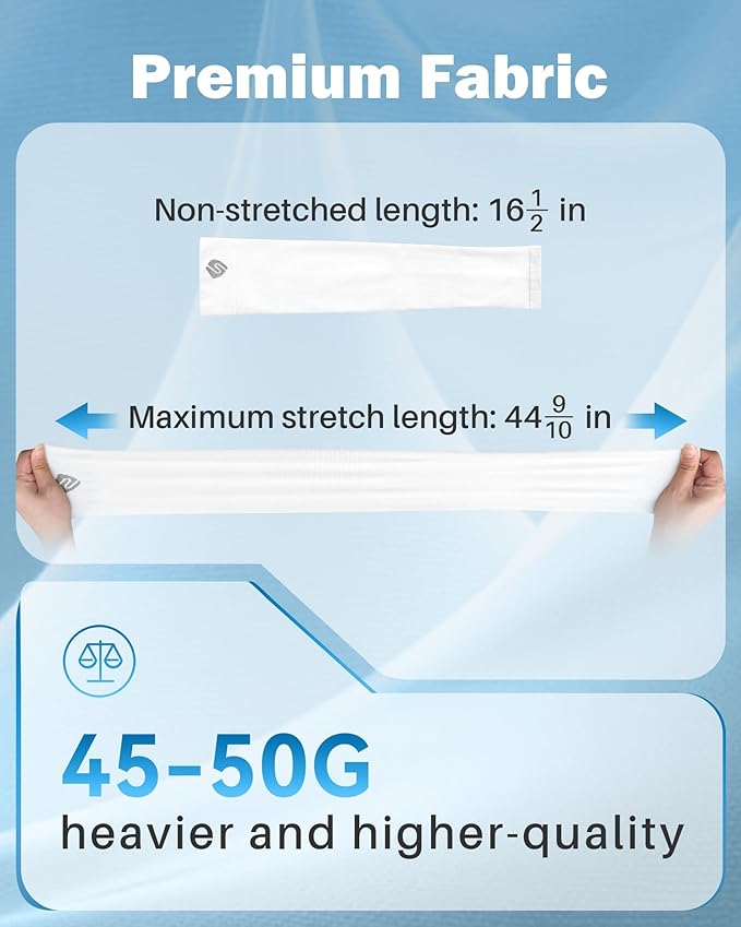 Arm Sleeves for Men Women UV Sun Protection Compression Arm Warmer Tattoo Cover Up, Sports Golf Cooling Sleeves