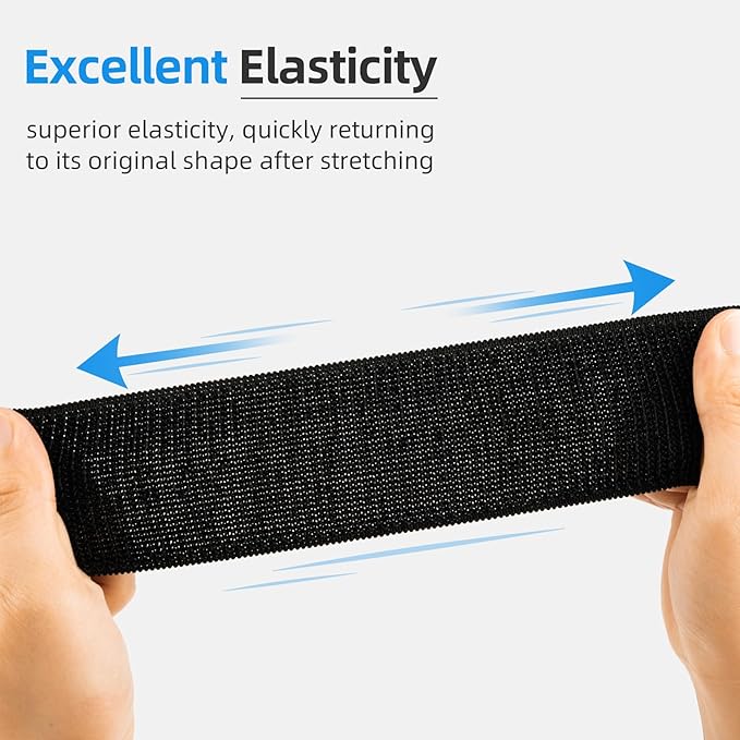 Comfytemp Ice Pack Strap, Stretchable, Reusable, 4pcs, Ice Belt Extender Straps, Stretch Straps, Elastic Hook and Loop Extension Straps Add Length to Most Ice Packs, Multiple Uses