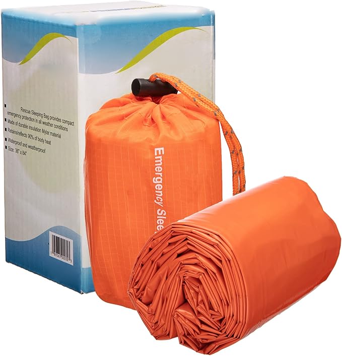 NovaMedic Emergency Survival Sleeping Bag 5 Pack, 84"x36", Waterproof Thermal Bivy Sack for Camping, Hiking, Outdoor, Activities & Travel, Durable, Lightweight & Compact Blanket