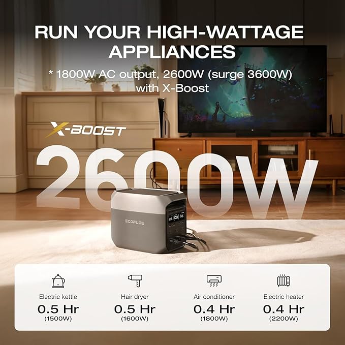 EF ECOFLOW 800W Alternator Charger with Delta 3 Portable Power Station,Jump Starter 8× Faster Than Cigarette Chargers