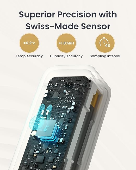 Bluetooth Hygrometer Thermometer, IP65 Indoor Outdoor Humidity Sensor with Remote App Control, Room Temperature Monitor with 394ft Bluetooth Range, 2-Year Battery Life (Outdoor Meter*2)