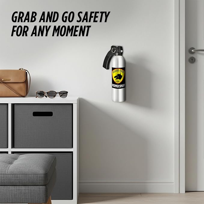 Guard Dog Security Large Self Defense Pepper Spray 24 oz, Maximum Strength Self-Defense Spray with Pistol Grip, 45-Foot Range, Easy Access Outdoor Personal Protection, Crowd Control