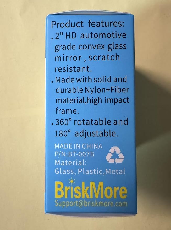 Bike Mirrors,Bike Bar End Mirror, HD Glass Convex Lens Bicycle Rearview Mirror, Safe Cycling Rearview Mirror, Easy to Install