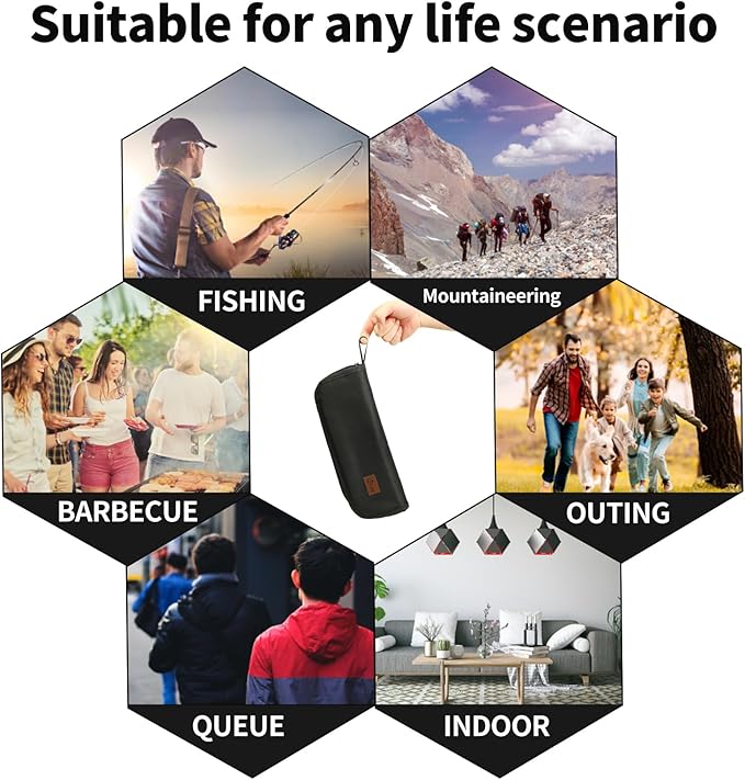 Camping Stool，Portable Foldable Stool aldult Collapsible Chairs Fishing Stool for Outdoor Hiking 300 LBS Load Black 2-Piece Set