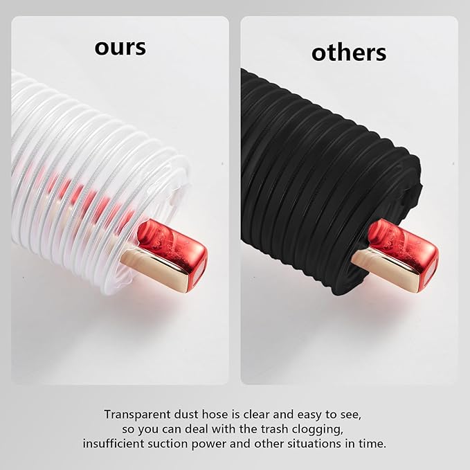 4" x 10' Clear PVC Dust Collection Hose, Puncture Resistant Fume Collection Hose with 4 Pieces Stainless Steel Clamps for Dust Woods Debris