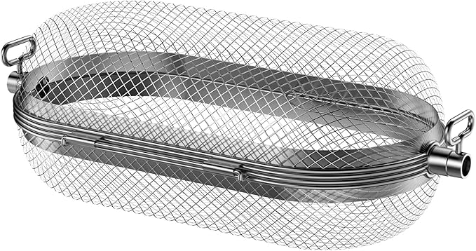 Rotisserie Grill Basket for Napoleon Grill,64000 BBQ Accessories Fit Most Spit Rods of Grills Rotisserie,Stainless Steel