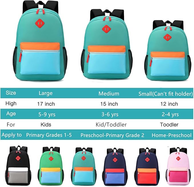 Preschool Backpack Kindergarten Toddler School Backpacks 2-4 Years for Boys and Girls with Chest Buckle (Lake Green Blue, Small-12 H(not Fit Folder))