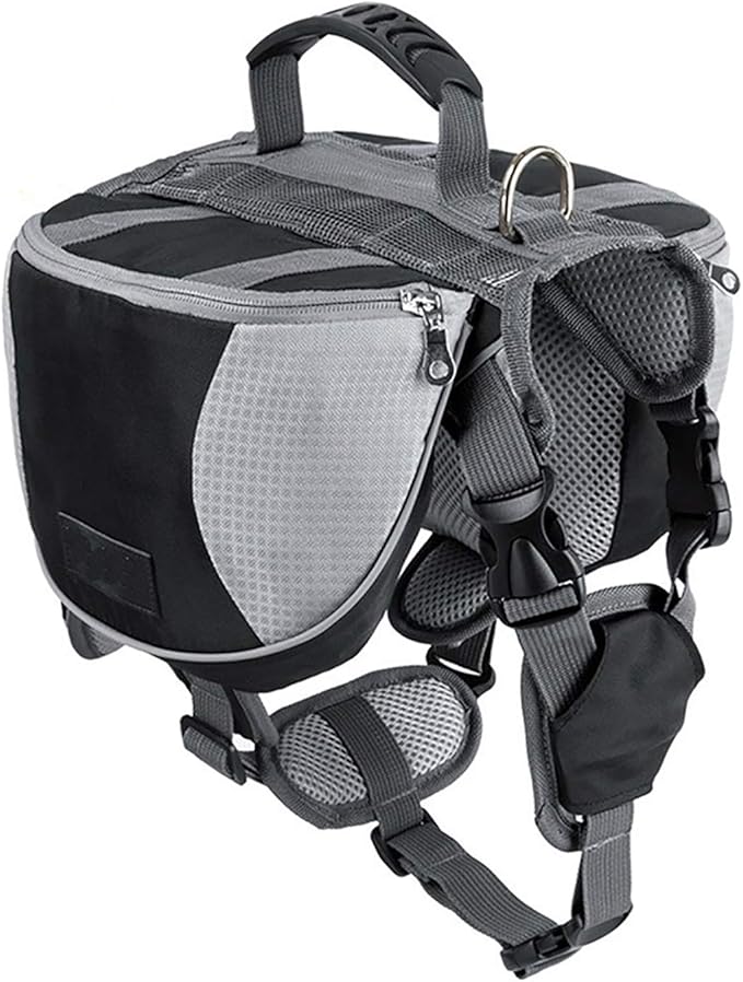Adjustable Service Dog Supply Backpack Saddle Bag for Camping Hiking Training