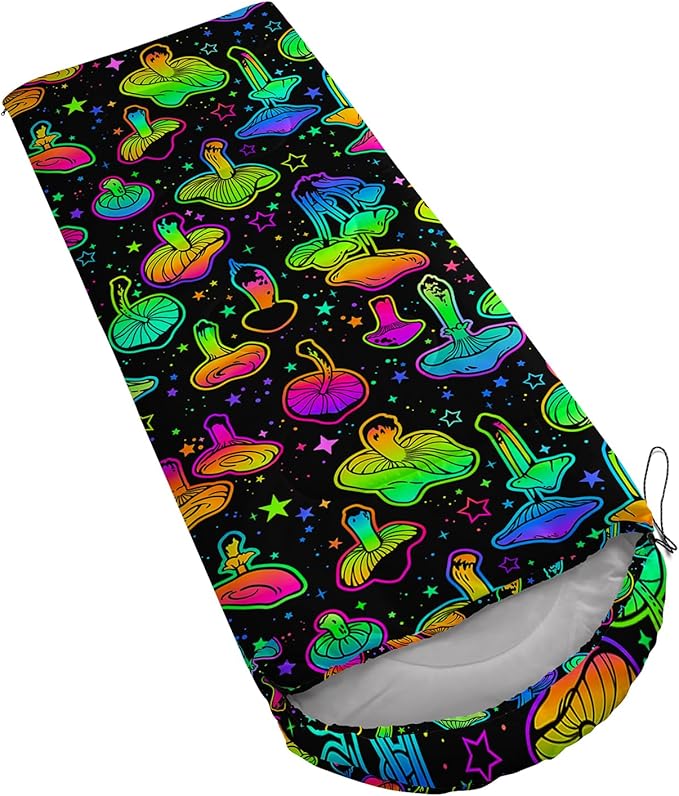 AILONEN Outer Space Astronaut Camping Sleeping Bags,Lightweight & Waterproof,3 Season Warm & Cool Weather,Cartoon Sleeping Bags for Kids,Boys Girls Travelling,Outdoors