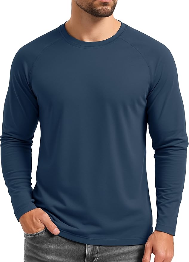 Boladeci Men's Thermal Underwear Tops Fleece Lined Base Layer Long Sleeve Shirts for Cold Weather