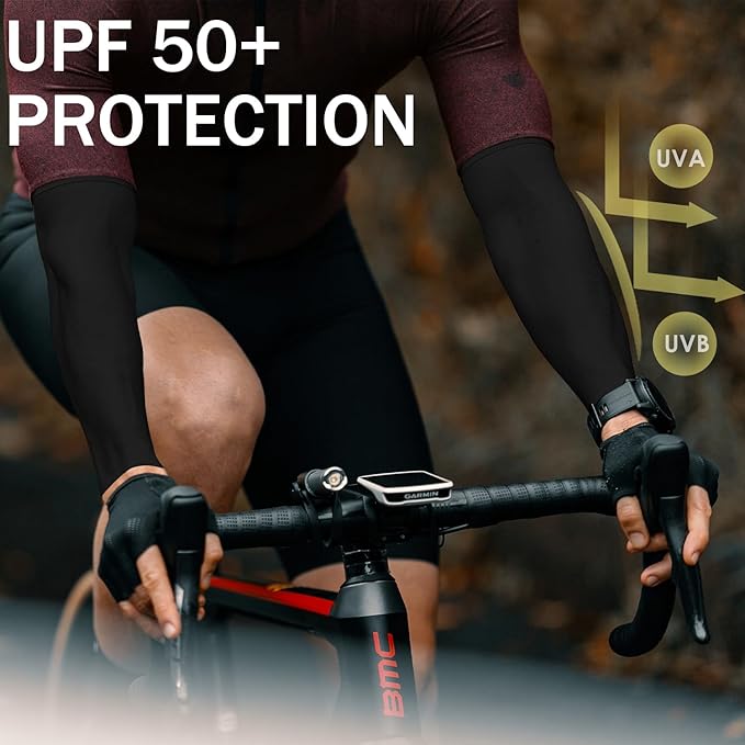 Arm Sleeves for Men Women, UV Sun Protection Compression Cooling Summer Arm Sleeves for Volleyball Basketball Sports