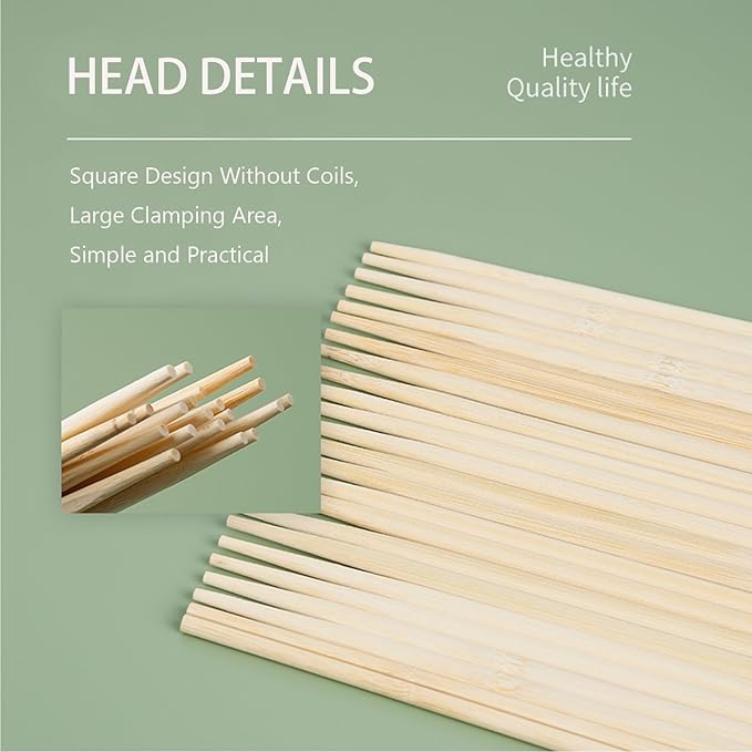 Disposable Chopsticks, 50 Sets - UV Treated Premium Bamboo, Individually Wrapped for Sushi, Chinese, Japanese, and Asian Food