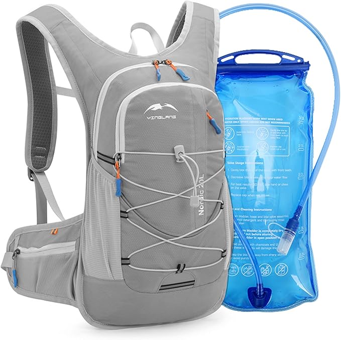 Hydration Backpack,Lightweight Hydration Pack with 1.5L Water Bladder, Water Backpack for Hiking Running, Biking