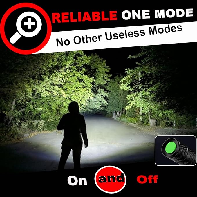 1 Mode Flashlights 4 Pack, Super Bright Zoomable LED Tactical Flashlight High Lumens, Water Resistant Portable Pocket Flash Light for Emergency, Camping, Home, and Gift - SL2000