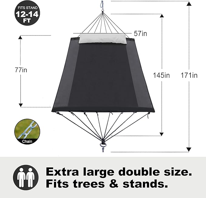 Only Textilene Hammocks for Outdoor (Volcano Grey)