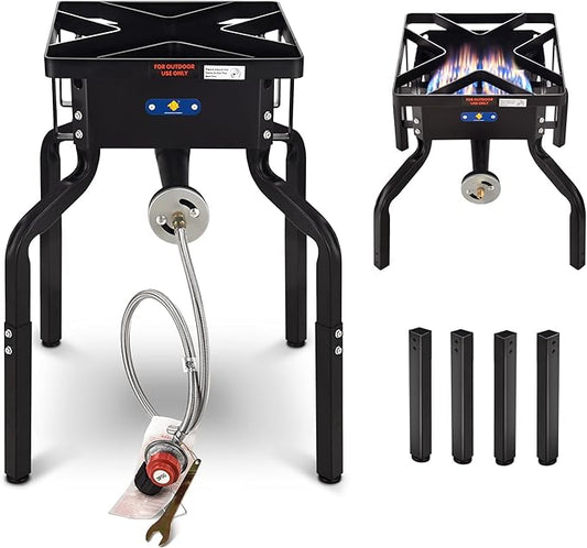 ARC 200,000BTU Propane Burner Camp Stove for Outdoor Cooking,with Removable Legs,Ideal for Woks, Skillets and Pots