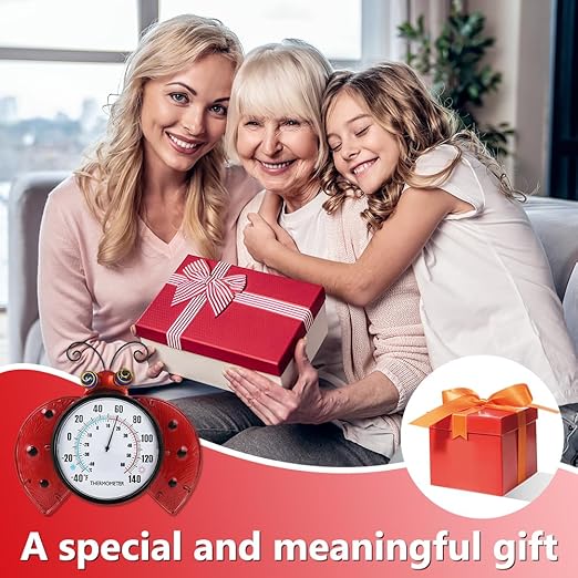 Indoor Outdoor Thermometer, Ladybug Wall-Mounted Thermometer Waterproof for Patio Garden Yard & Living Room, No Battery Needed