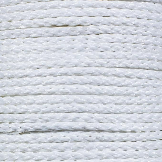 Hollow Braid Polypropylene Rope (3/8 Inch, 50 Feet, White) - Barrier Rope - Trail Marking, Crowd Control, Golf Courses