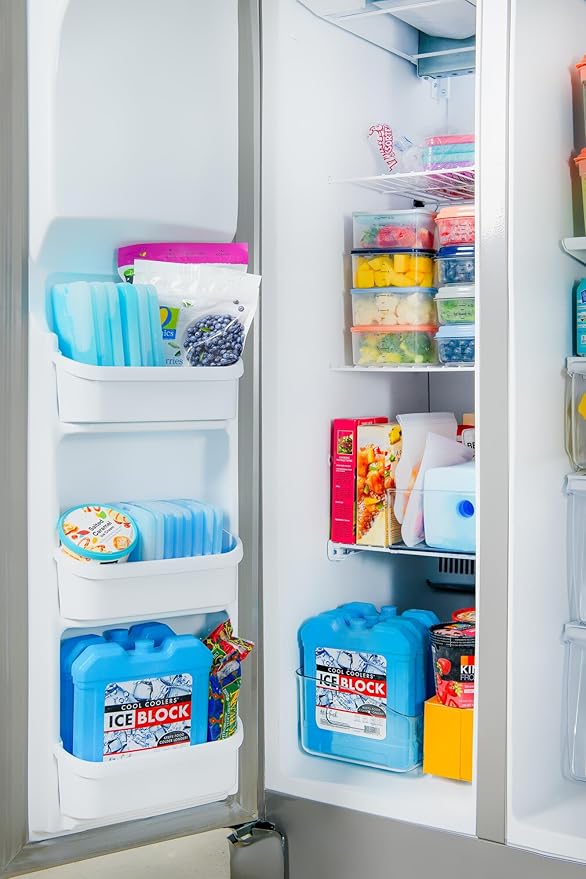 Cool Coolers by Fit + Fresh, XL Cooler Ice Block, Large and Powerful Ice Pack, Perfect for Insulated Cooler, Beach Bag, Backpack Cooler & Travel, 1PK, Blue