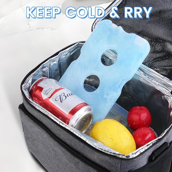 4/8 Pack Ice Packs for Lunch Boxes & Coolers, Slim Reusable Lunchbox Cooler for Women, Quick Freeze Space Saving Freezer Icepack, Long-Lasting Picnic Accessories Small Cold Pack, Travel Essentials