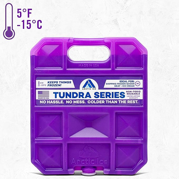 Arctic Ice Tundra Series Long Lasting Reusable Ice Pack - 5° Fahrenheit Cooling Point - Designed to Maintain Freezer-Like Temperatures in Coolers