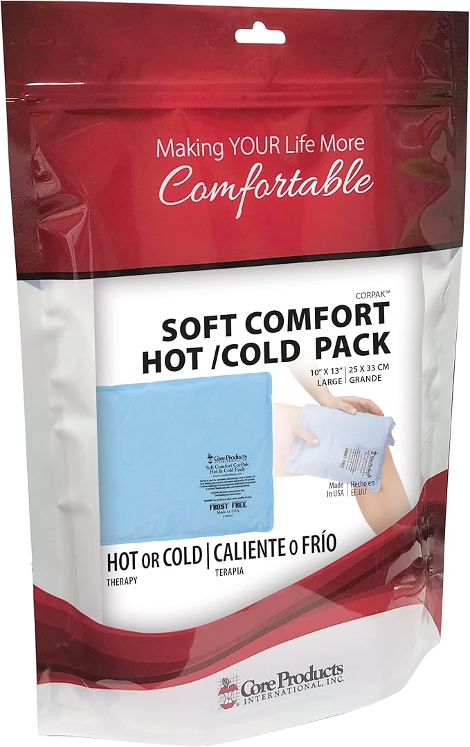 Core Products Soft Comfort CorPak, No Frost Hot and Cold Therapy Pack - 10" x 13", Made in The USA
