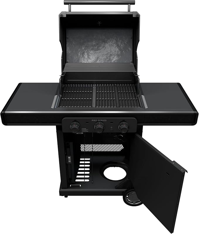 Char-Broil® Pro Series™ with Amplifire™ Technology 3-Burner Propane Gas Grill and Griddle Cabinet, Black - 463365124