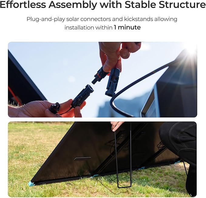 Renogy 300 Watt Solar Panel Suitcase, N-Type 12V Portable Foldable Solar Panels, 25% High Efficiency with 17% Lighter, Fast Setup with Kickstands, IP67 Waterproof for RV, Camping, Off-Grid, Blackouts