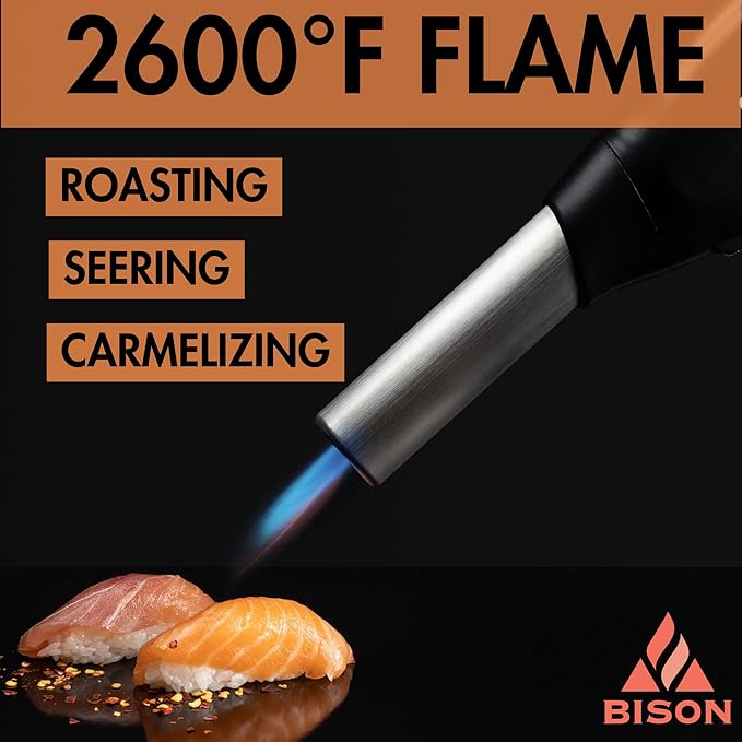 BISON AIRLIGHTER 420 | Cordless Fire Starter | Camping Essential | Torch Lighter | Perfect for Fire Pits, Camping, Charcoal Grills, Fireplaces, and Wood Stoves | Refillable Butane with Built-In Blower