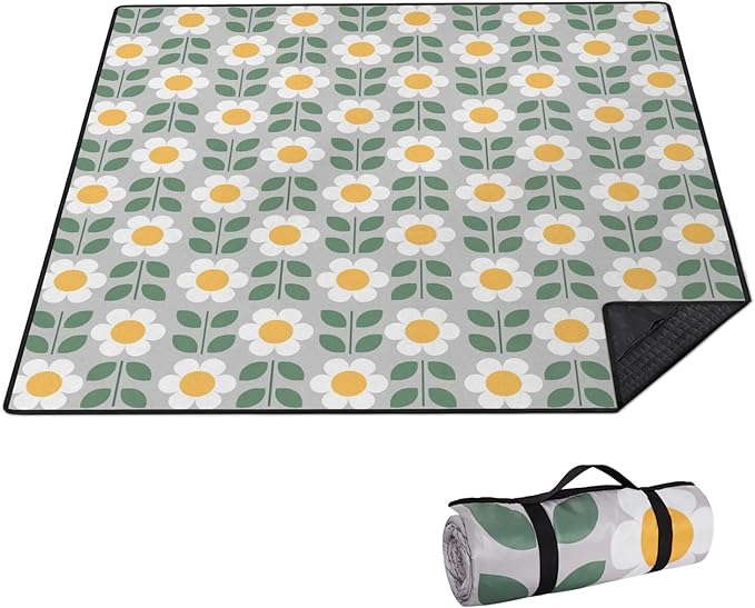 Extra Large Picnic Outdoor Blanket 80''x80'' Waterproof and Sandproof Picnic Mat for Beach Foldable Camping Accessories for Grass Lawn Park