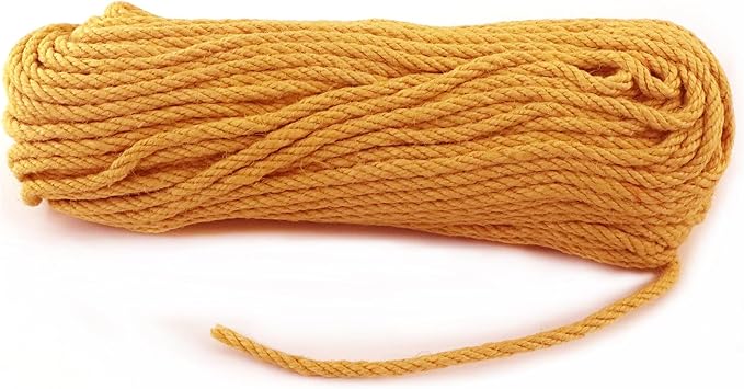 6mm x 200 Feet Orange Jute Rope, Twine for Gardening Tomato Climbing Plant Tie Floristry Crafts Gift Wrapping Packing Decor