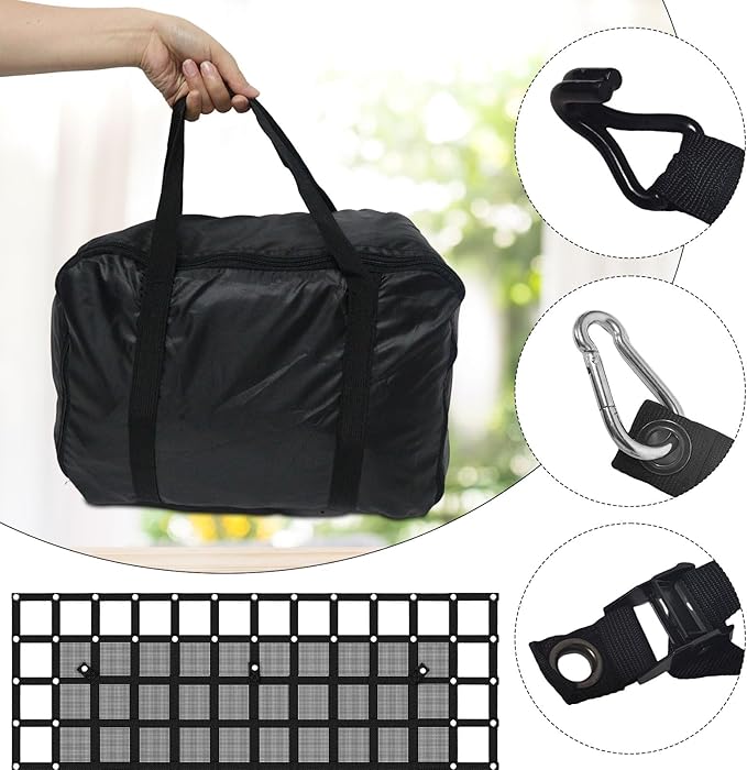 Heavy Duty Truck Bed Cargo Net - 2 Size Options with J Hooks & Reinforced Mesh, Universal Pickup Truck Organizer Secure Transport