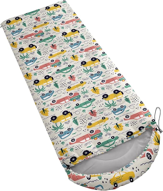 AILONEN Blue Glowing Basketball Sleeping Bag for Kids Boys,Warm and Cool Weather,Lightweight,Waterproof Backpacking,City Theme Ball Sports Sleeping Bag for Camping