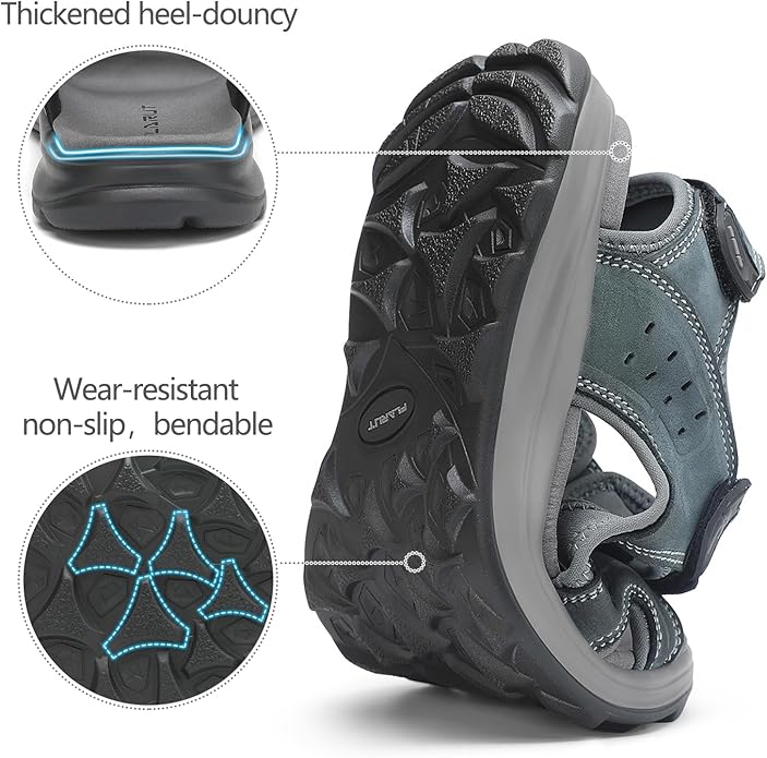 FLARUT Men's Sport Sandals Outdoor Hiking Sandal Open Toe Walking Sandals for Summer Beach Water Shoes