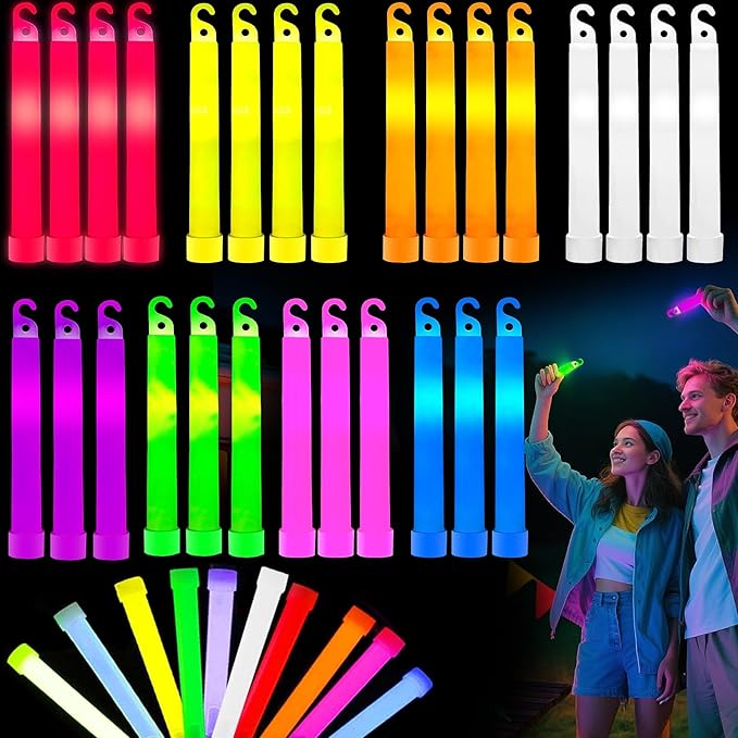 105 Pcs Glow Sticks - 4 inch Glow In the Dark Sticks Halloween Party Favors, Waterproof Glow Sticks Lights Bulk Party Pack for Kids with 9 Hours Duration, Party Favors Light Stick for Halloween Party