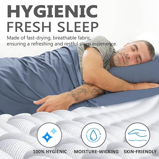 Frelaxy Ultralight Sleeping Bag Liner - Lighter & Compact, 3 Sizes Travel Sheets & Adult Sleep Sack, Comfy Breathable & Cooling & Silky Soft, Quick-Drying, for Backpacking, Hotel, Camping, Hostels