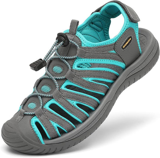 Dannto Women's Closed Toe Hiking Sandals Walking Water Sandal Comfort Athletic Sport Outdoor Sandals