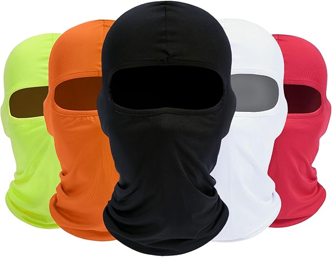 Balaclava Ski Mask, 5 Pack Neck Gaiter Motorcycle Scarf Summer Cooling UV Protector Men/Women