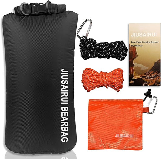 7.8Oz Ultralight Bear Bag Hanging Kit: 30D Waterproof Bear Proof Food Storage for Backpacking and Camping Alternative to Bear Canister (10L)