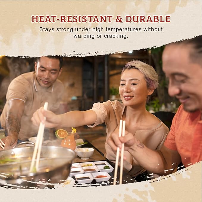 52USA Disposable Bamboo Chopsticks (100 Sets), 9'' Long Individually Wrapped Chinese Chopsticks Wooden Clear Bag Bulk