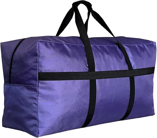 Extra Large Duffle Bag for Travel, Big Foldable Storage Bag - Purple