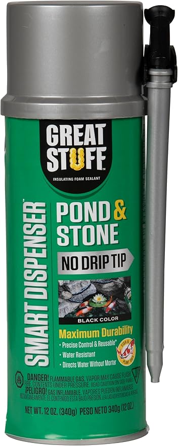 GREAT STUFF 99112849 Smart Dispenser Pond & Stone, 12 oz, Black