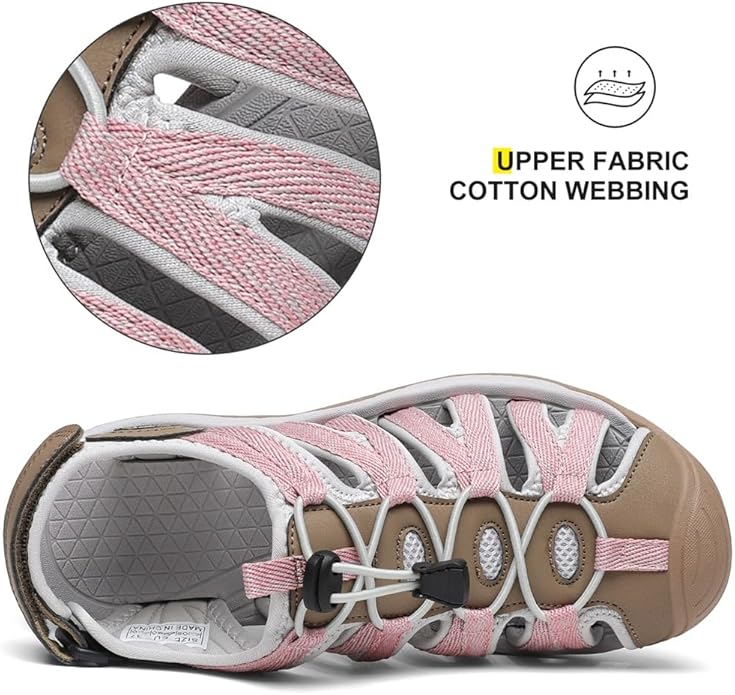 Dannto Women's Closed Toe Hiking Sandals Walking Water Sandal Comfort Athletic Sport Outdoor Sandals