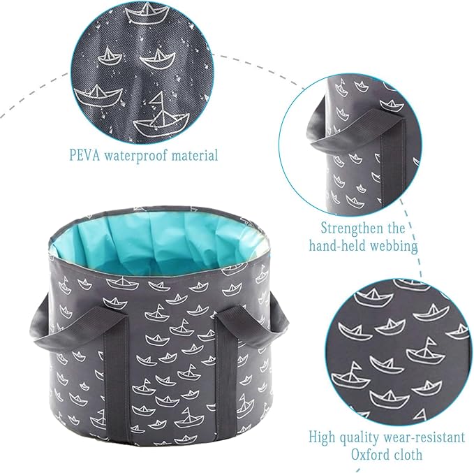 Collapsible Bucket for Soaking Feet-25L Portable Travel Foot Bath Tub, Foot Soaking Bath Basin Portable, Foot Spa Soaking Feet Home Pedicure Basin Outdoor Camping