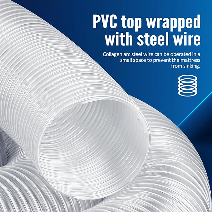 Heavy PVC 2 1/2" x 50' Dust Collection System, Flexible Clear Debris and Fume Collection Hose with Stainless Steel Hose Clamps, Ideal for Shop Vacuums and Dust Collectors with 2 1/2" Ports