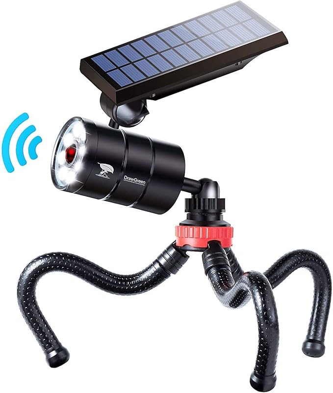 Camping Motion Sensor Light, Solar Spot Light Outdoor Aluminum Alloy, LED Solar Power Motion Sensor Flood Lights for Camp Porch Deck Path Patio Yand Post Step