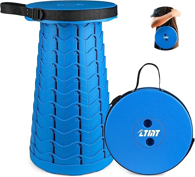 FoldingStool Colorful Stool Body Portable Collapsible Stool Seat Max Load Capacity 397lbs, Telescopic Folding Stools Retractable Stools for Adult Camping Hiking Travel Outdoor BBQ