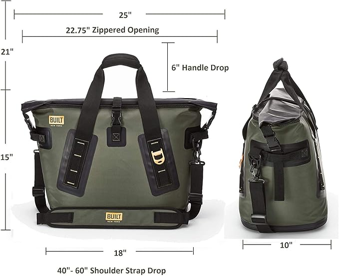 BUILT Large Welded Soft Portable Cooler with Wide Mouth Opening - Insulated and Leak-Proof Arctic Ice 5234144